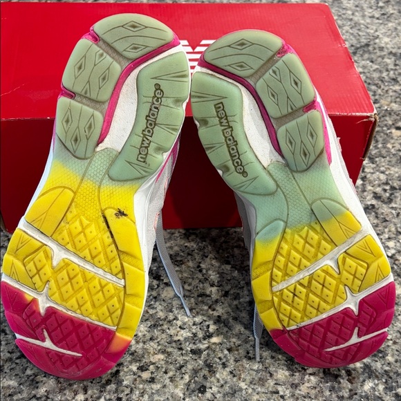 New Balance Kids Sneakers - Gray, Yellow, Pink, Blue - Picture 9 of 16